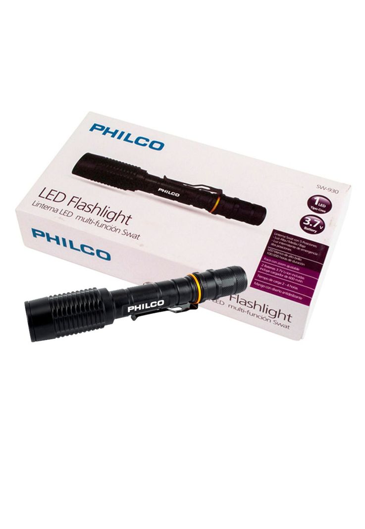 Linterna Swat Recargable Philco 180 Horas Zoom 5 modos de Luz-3