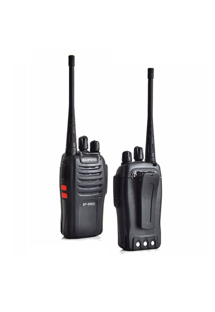 Kit Radio Portátil Recargable BF-666S 400-470Mhz x2-0