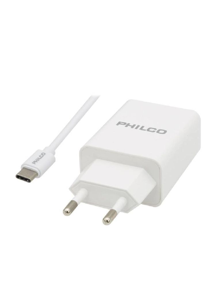 Cargador de Pared Philco Qualcom c puerto USB C y Cable Lightning-1