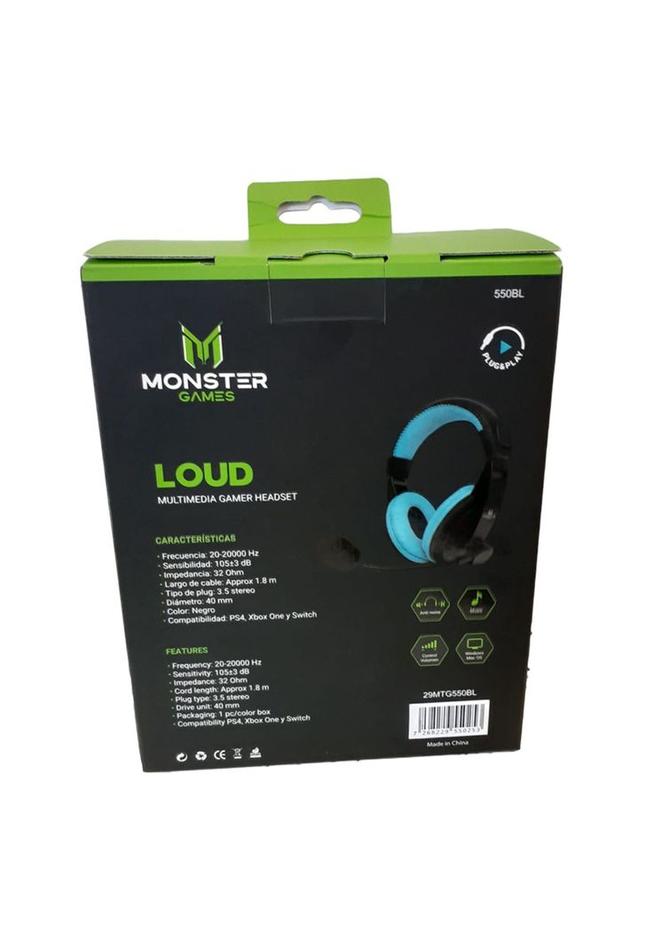 Audífonos Gamer Monster Para Ps4 xbox One Switch In-Ear-5