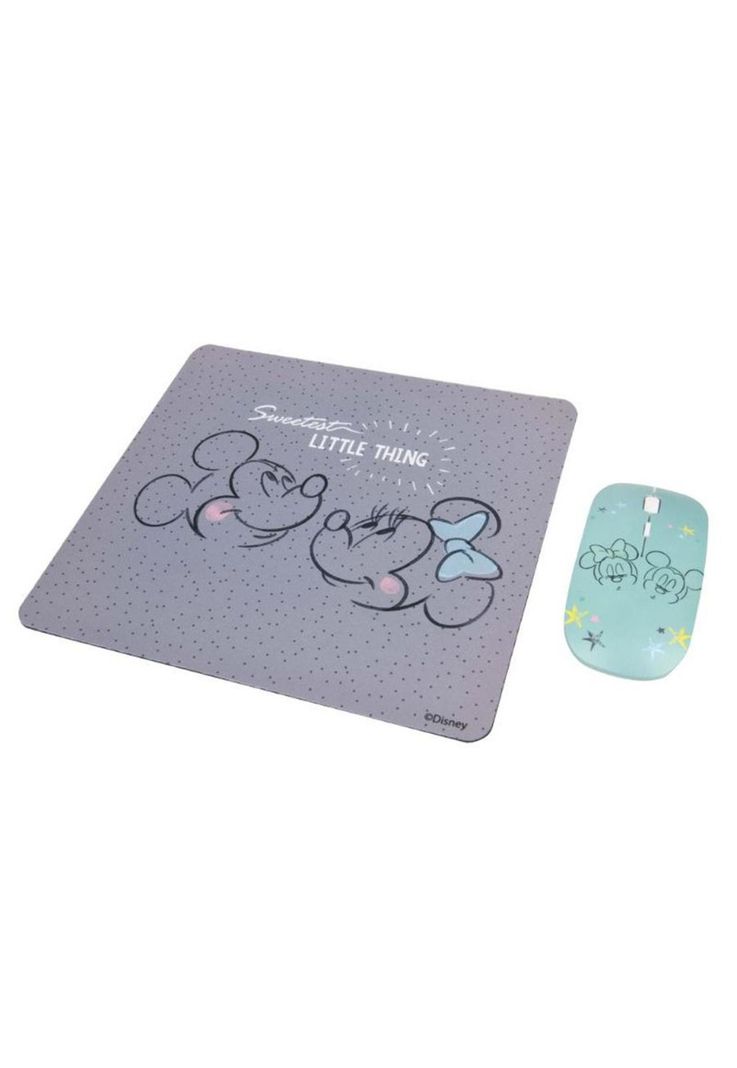 Kit mouse inalámbrico + mousepad Mickey Mouse-0