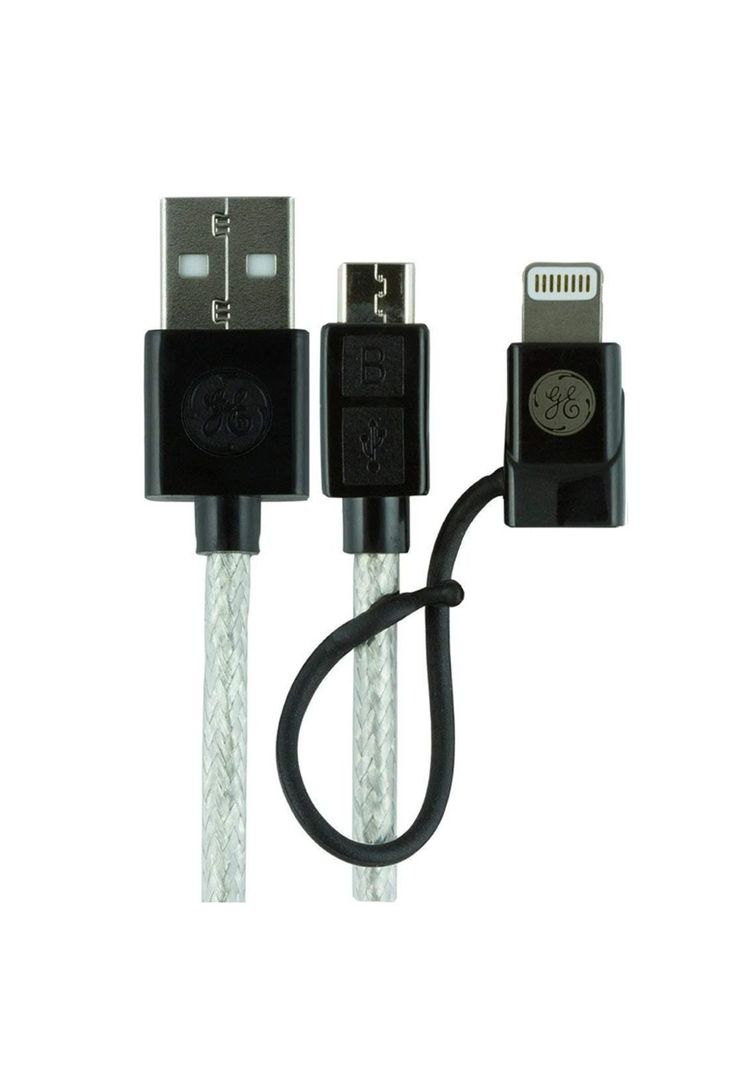 Cable 2 en 1 Micro USB + Conector Lightning 1.80 Mts-0