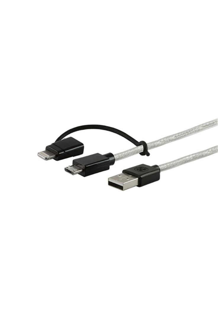 Cable 2 en 1 Micro USB + Conector Lightning 1.80 Mts-5