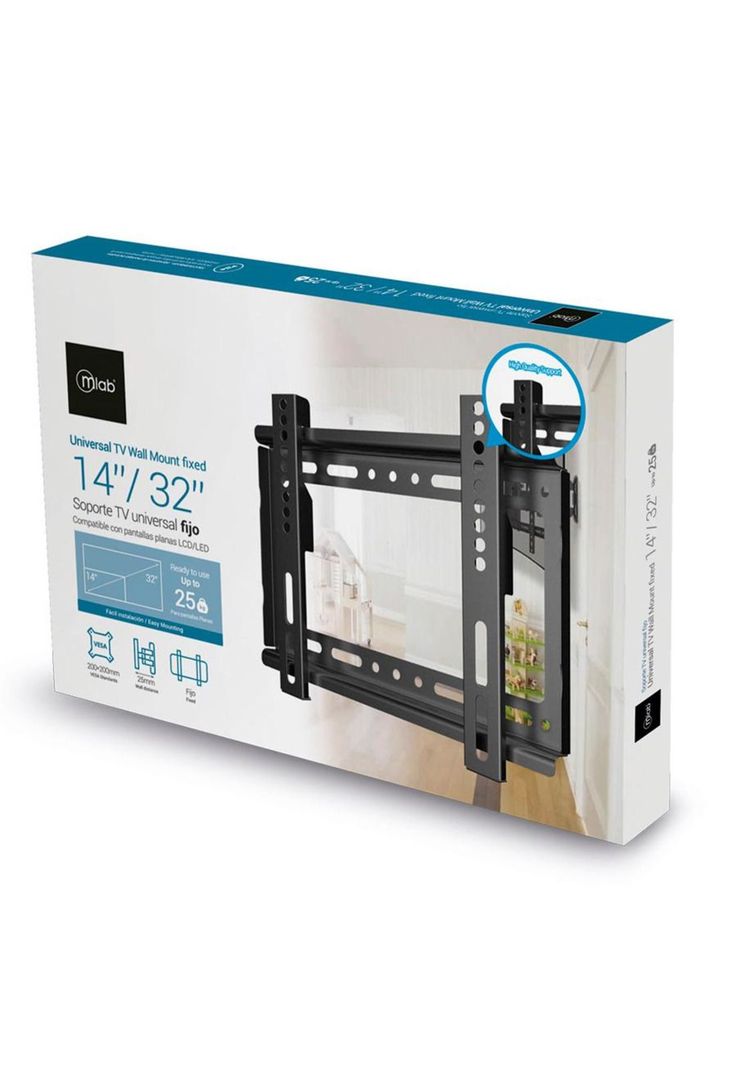 Soporte Para Tv Mlab Fijo 14 - 32 Pulgadas 25 Kg 8948 Color Negro-3