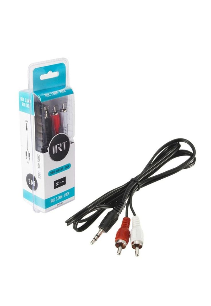 Cable Aux Macho 2 Rca Macho 3 Mts Irt Fx-1