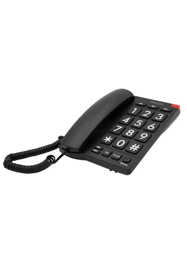 Telefono de Red Fija Para Adulto Mayor Philco Numeros Grandes-0