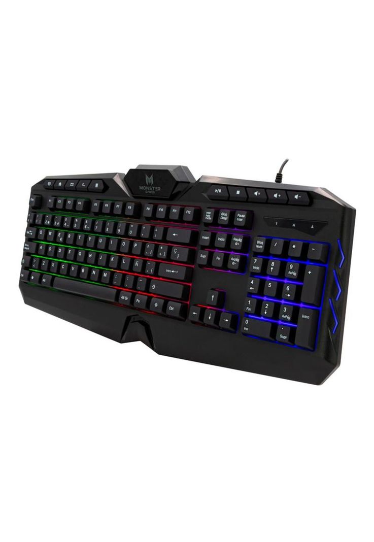 Teclado Gamer Monster Onset Rgb Qwerty Anti-ghosti-0