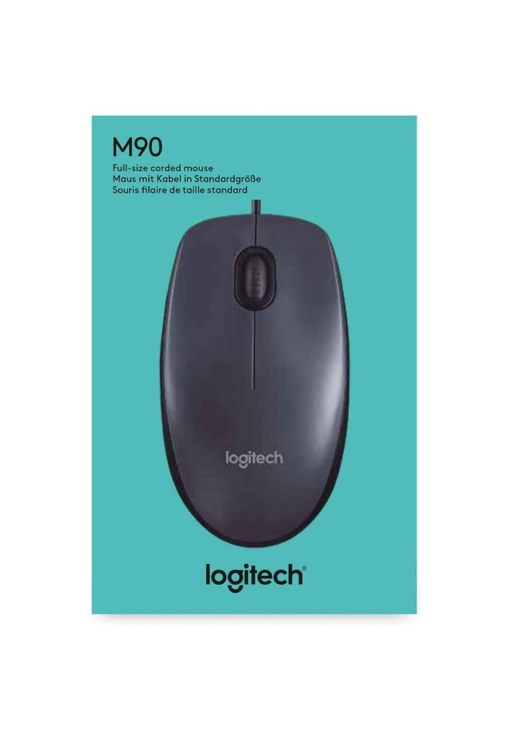 Logitech M90 Ratón con Cable USB-3