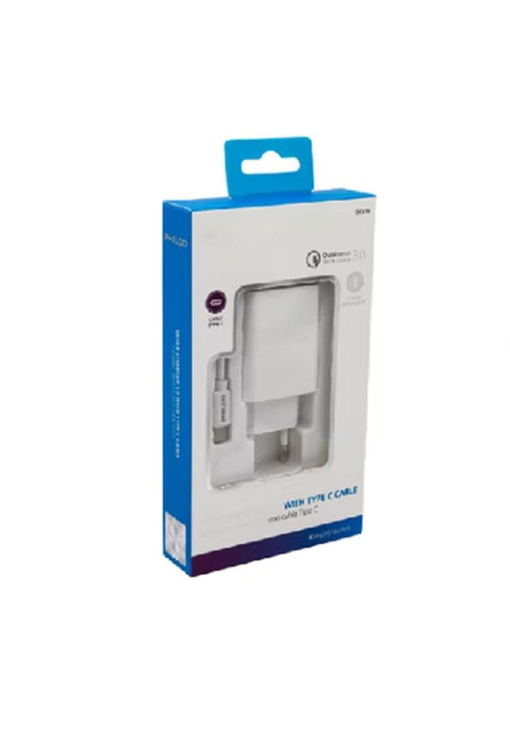 Cargador USB Inteligente Con Cable Tipo C Philco-1