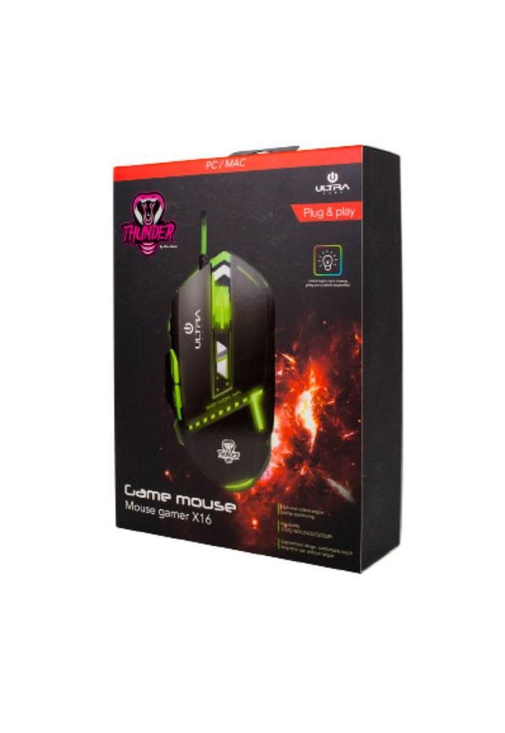 Mouse Gamer Ultra X16 RGB 7 botones 3200 DPI-2