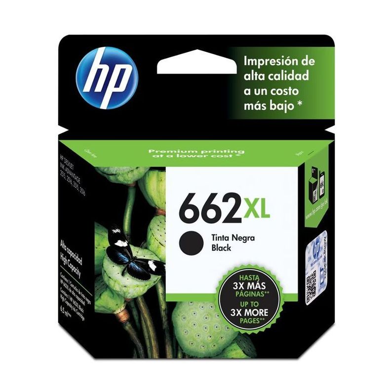 Cartucho de tinta HP CZ105AL 662XL Negro -2