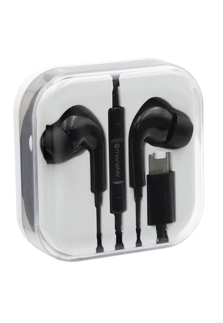Audífonos con Cable Monster Audio C21WT Manos Libres Conector USB-C Negro-1