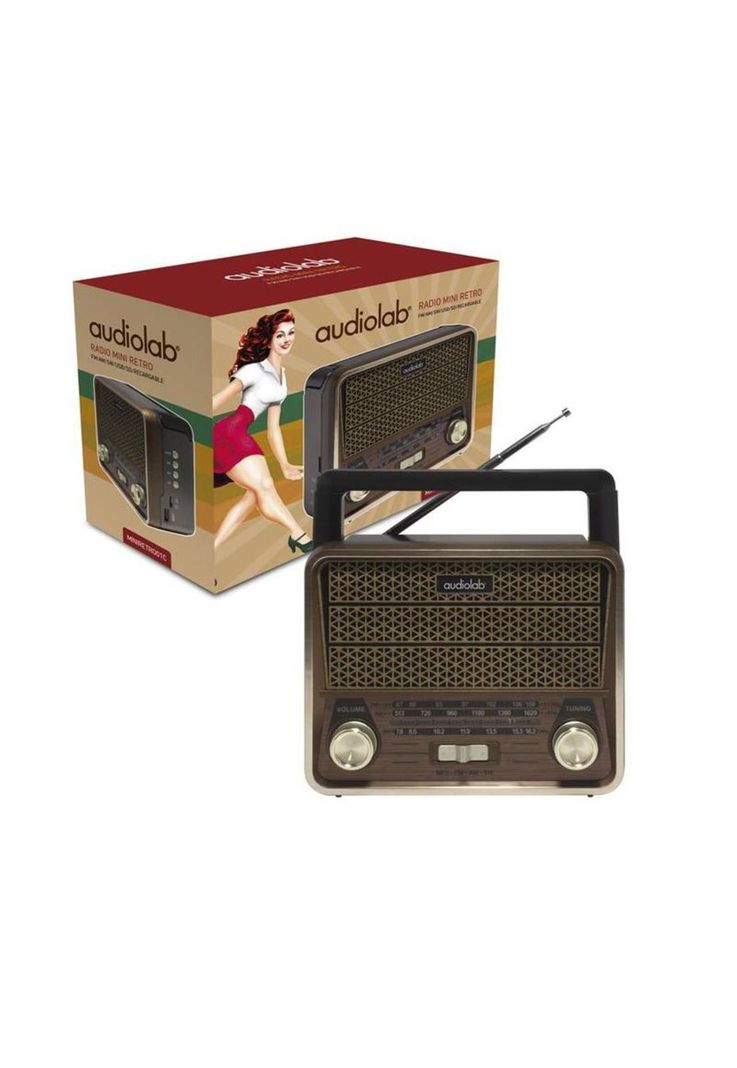 Radio Parlante Mini Retro Bluetooth Audiolab Gs-f821u Fx-2