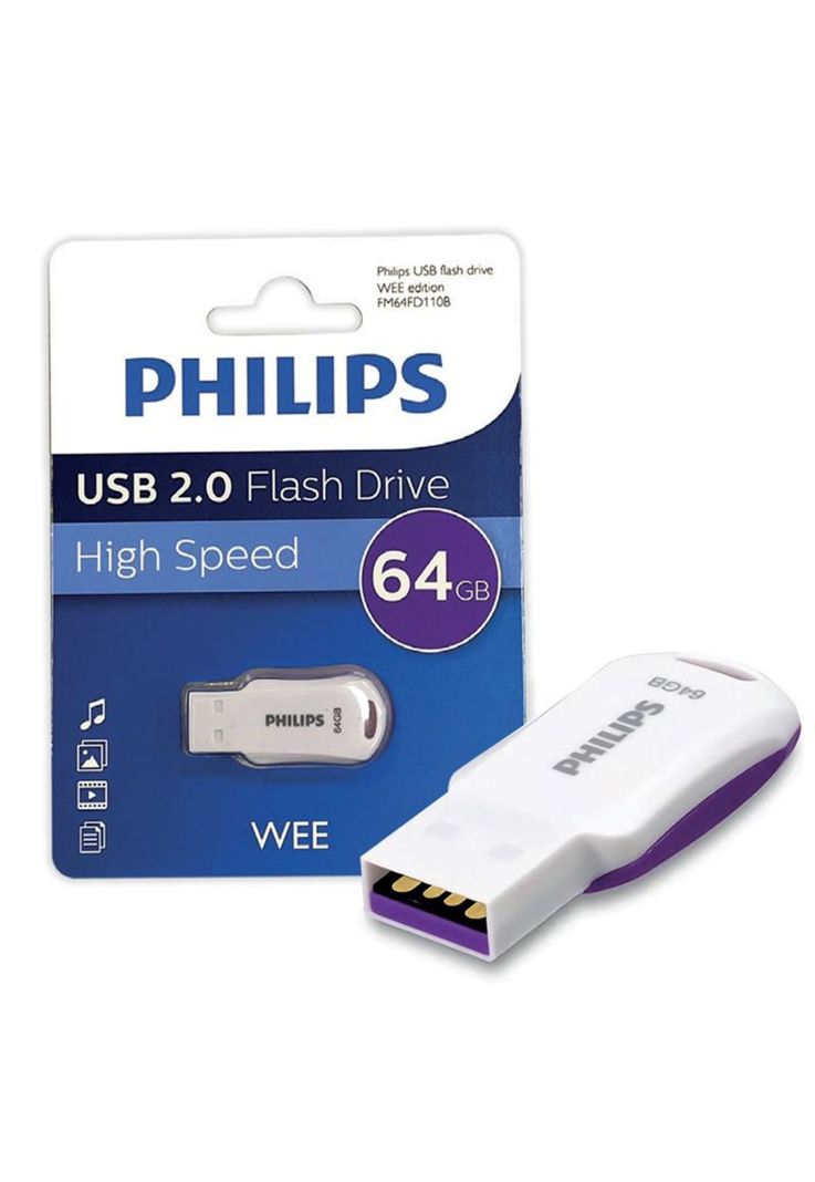 Pendrive USB 2.0 Wee 64 GB Philips FM64FD110B-0