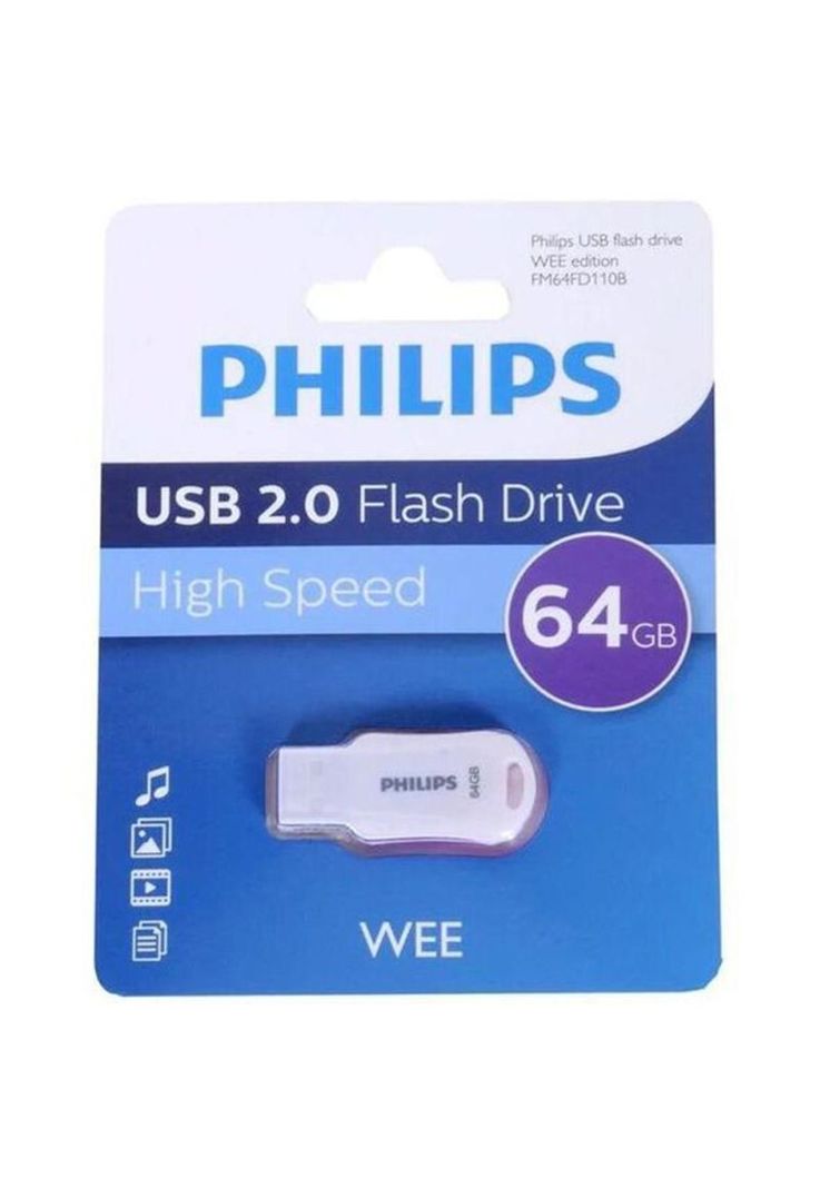 Pendrive USB 2.0 Wee 64 GB Philips FM64FD110B-2