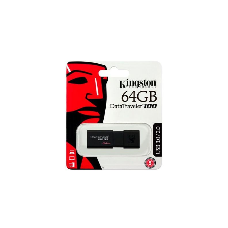 Memoria USB Kingston DataTraveler 100 G3 - 64GB-0