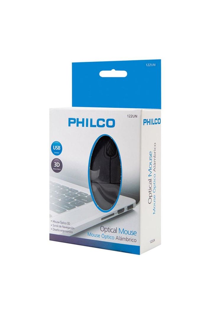 Mouse Optico Philco Usb Ergonómico-2
