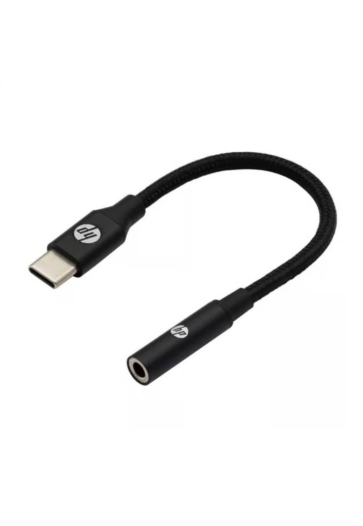 Adaptador de Audio HP DHC-TC131 USB-C a 3,5mm Trenzado Negro-0