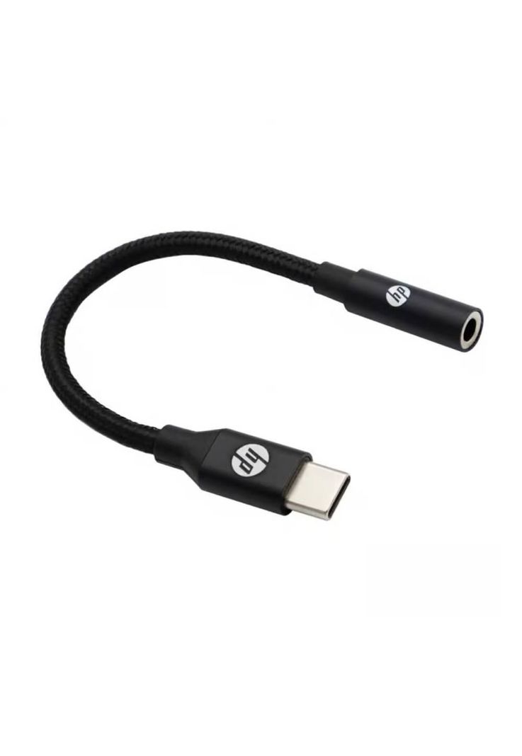 Adaptador de Audio HP DHC-TC131 USB-C a 3,5mm Trenzado Negro-1