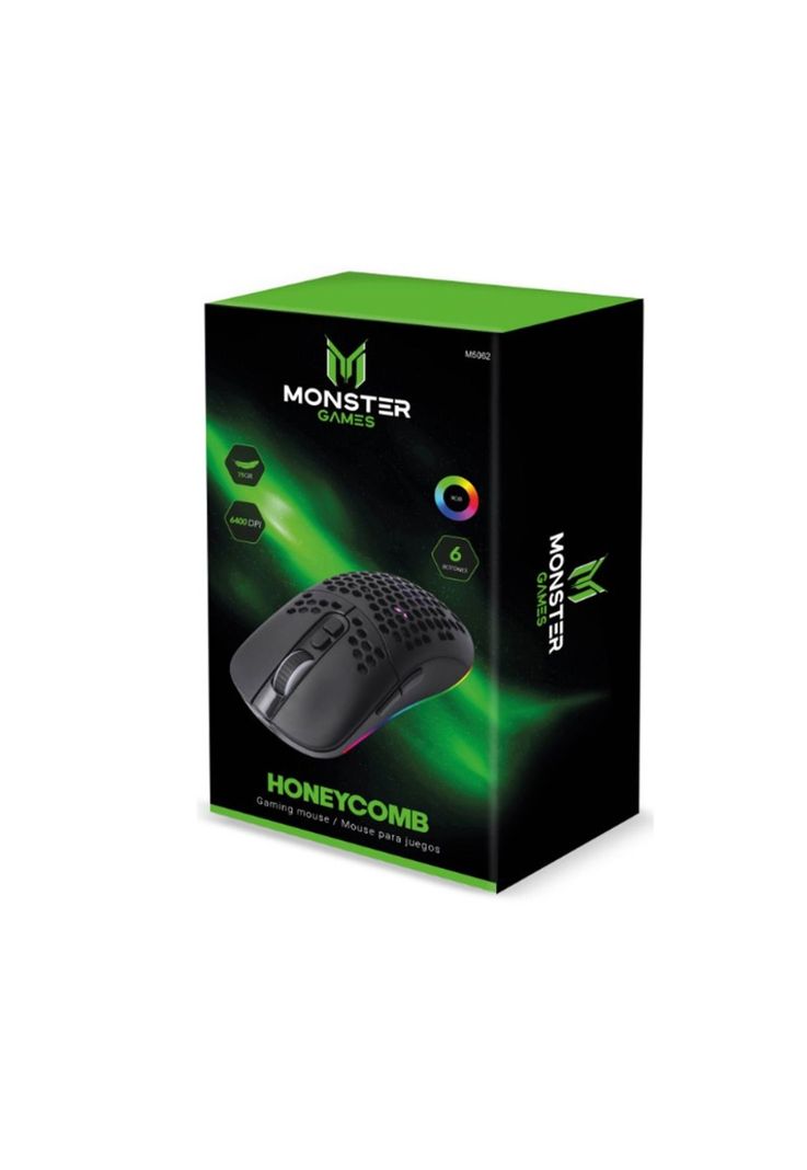 Mouse Gamer Honeycom Monster 6 Botones 6400 DPI-1