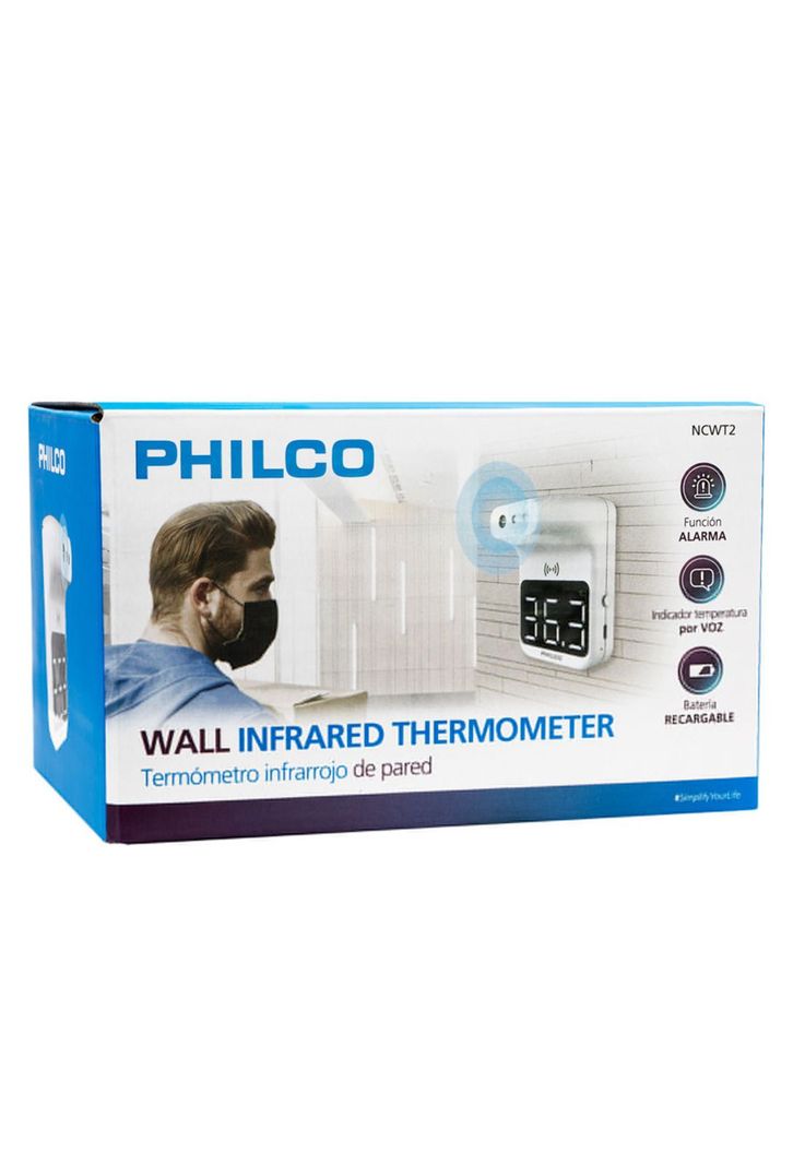 Termómetro Philco Infrarrojo De Pared Multifunción Cwt2-2