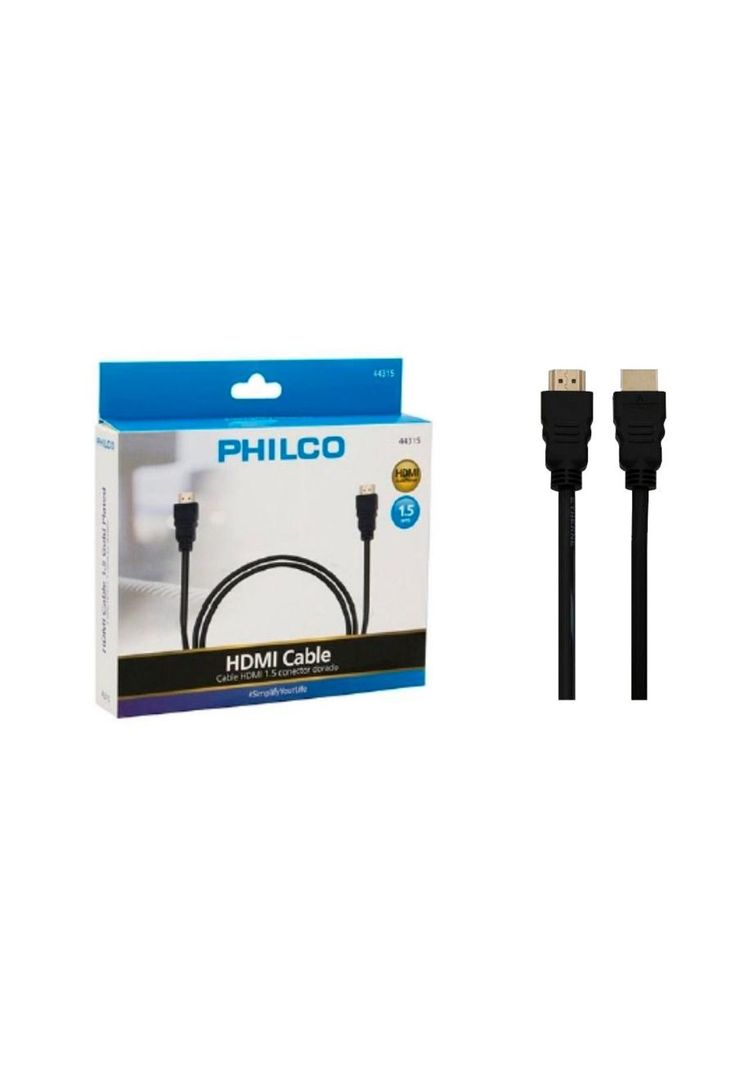 Cable Philco Hdmi 1.5m Conector Dorado-1