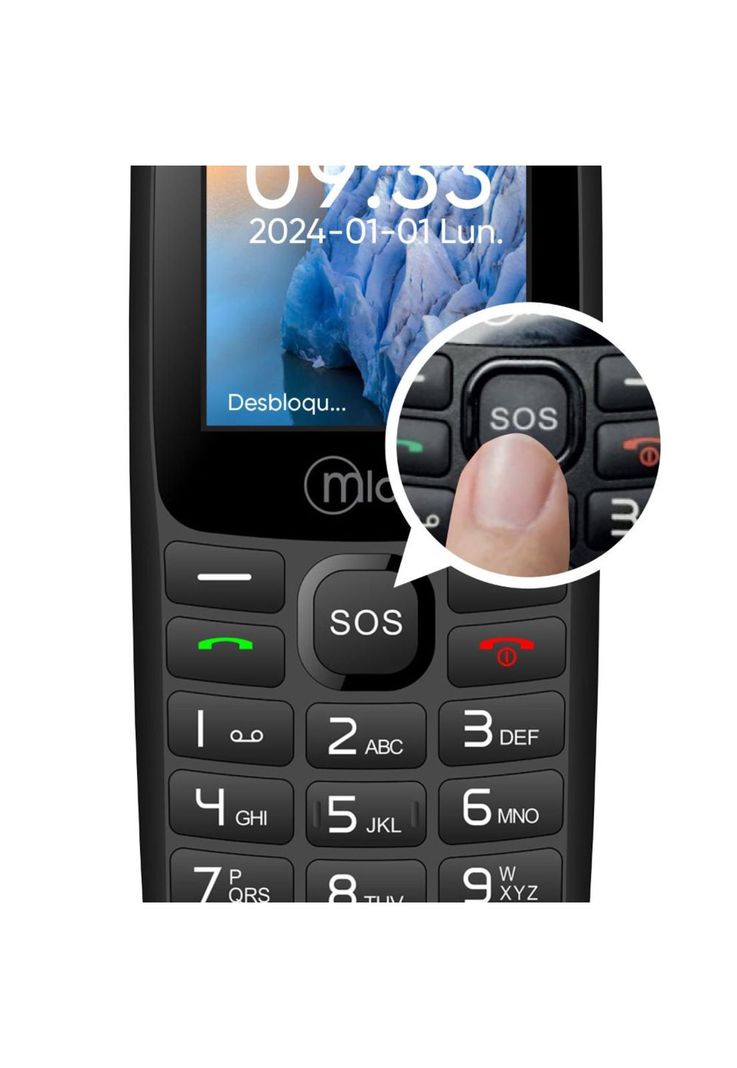 Teléfono Senior Bar 4G SOS, 2,4″  Black 9387-5