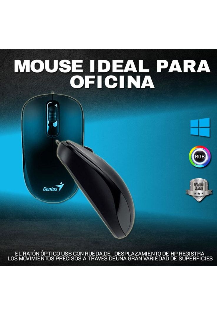 Mouse Genius DX-110 USB 3 botones 1000 DPI-3