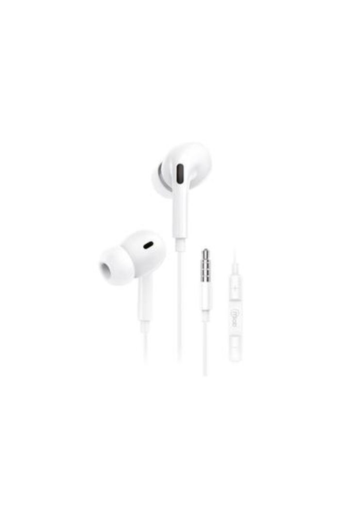 Audífonos Alámbricos In Ear Wired Blancos Mlab-1