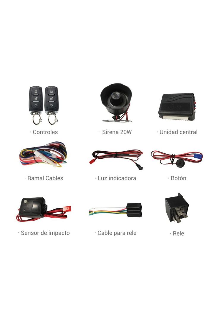 Alarma Auto Universal con cortacorriente Anti-Robos MLAB-2