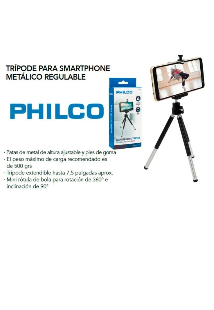 Tripode Philco Metálico Regulable Flexible-1