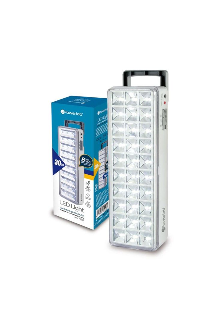 Lámpara De Emergencia Powerlab 7258 Led Con Batería Recargable 5w Blanco-2