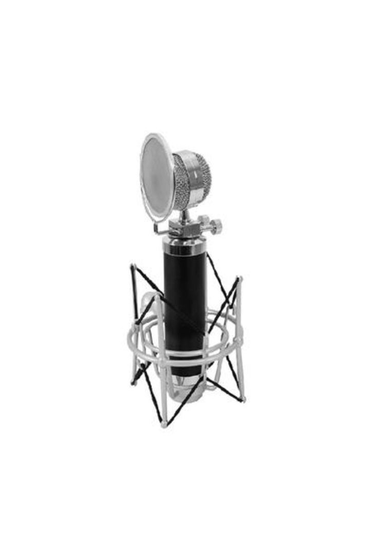 Studio Microphone Con Soporte Philco Anti-pop Metálico-3
