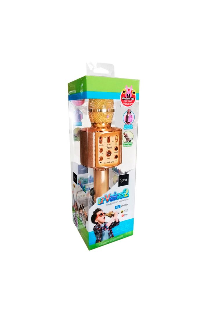 Micrófono  Karaoke Mlab Voice 2 Led Soporte Metal 8912-1