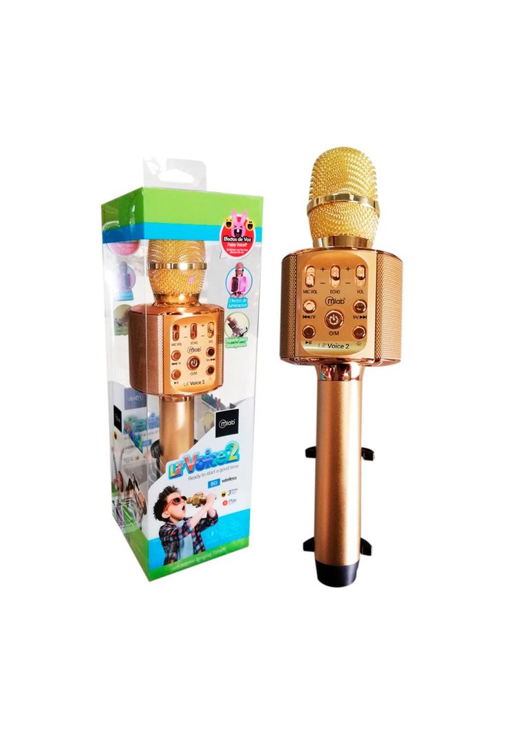 Micrófono  Karaoke Mlab Voice 2 Led Soporte Metal 8912-2