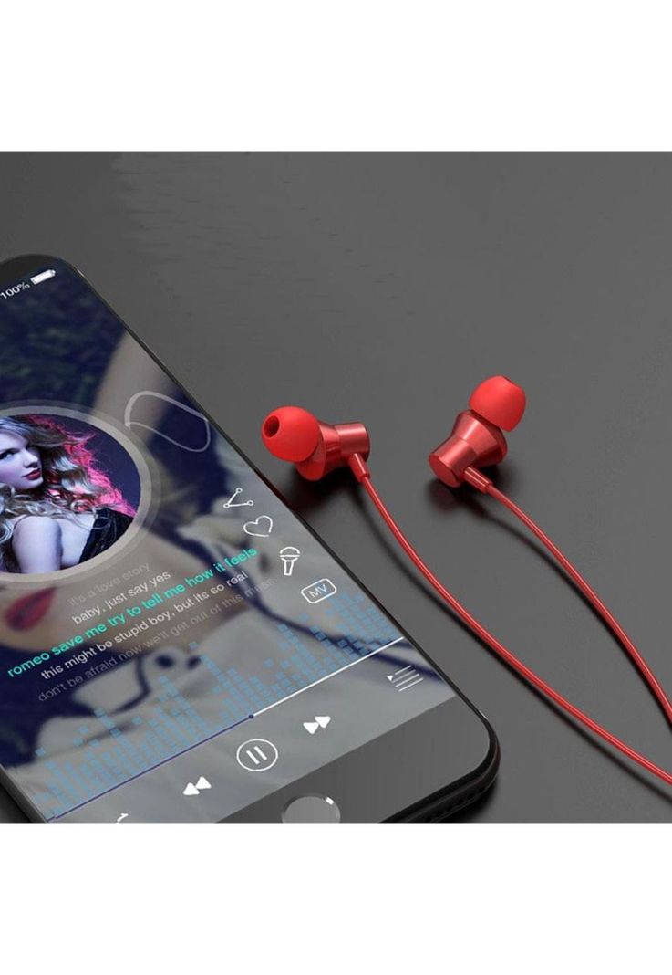 Audifono Alámbrico Lenovo In Ear Hf130 Rojo Fx-3