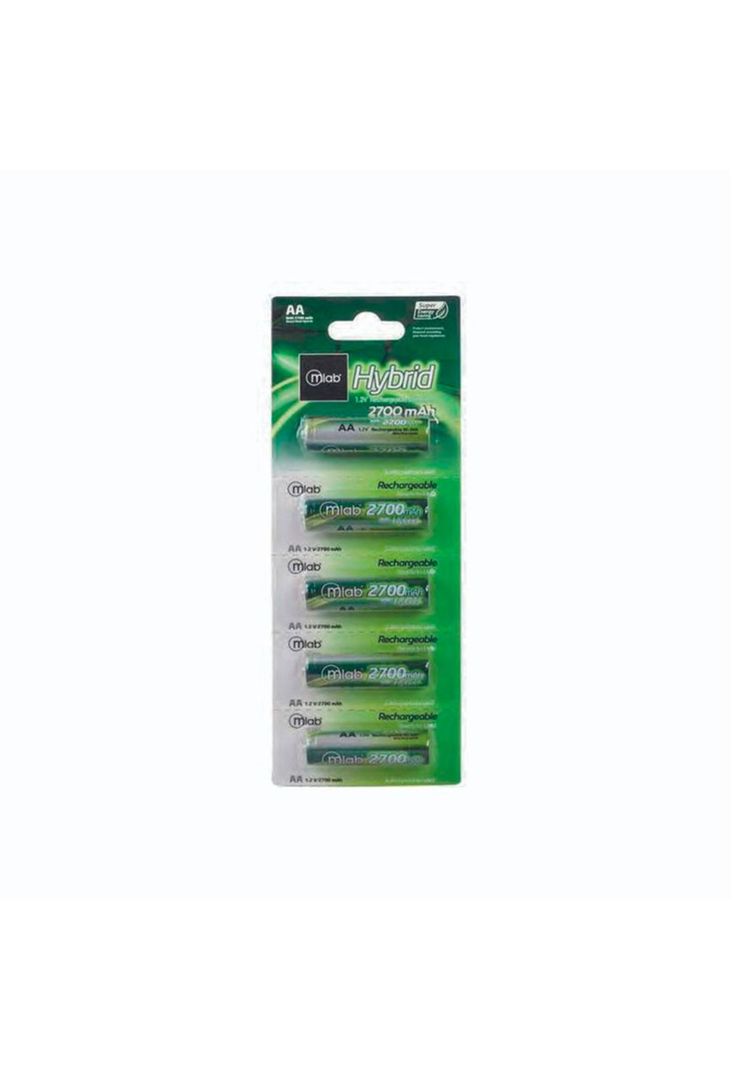 Pilas AA Recargables Pack 5 Mlab 7911 Hibrid Rec 2.700mah-0