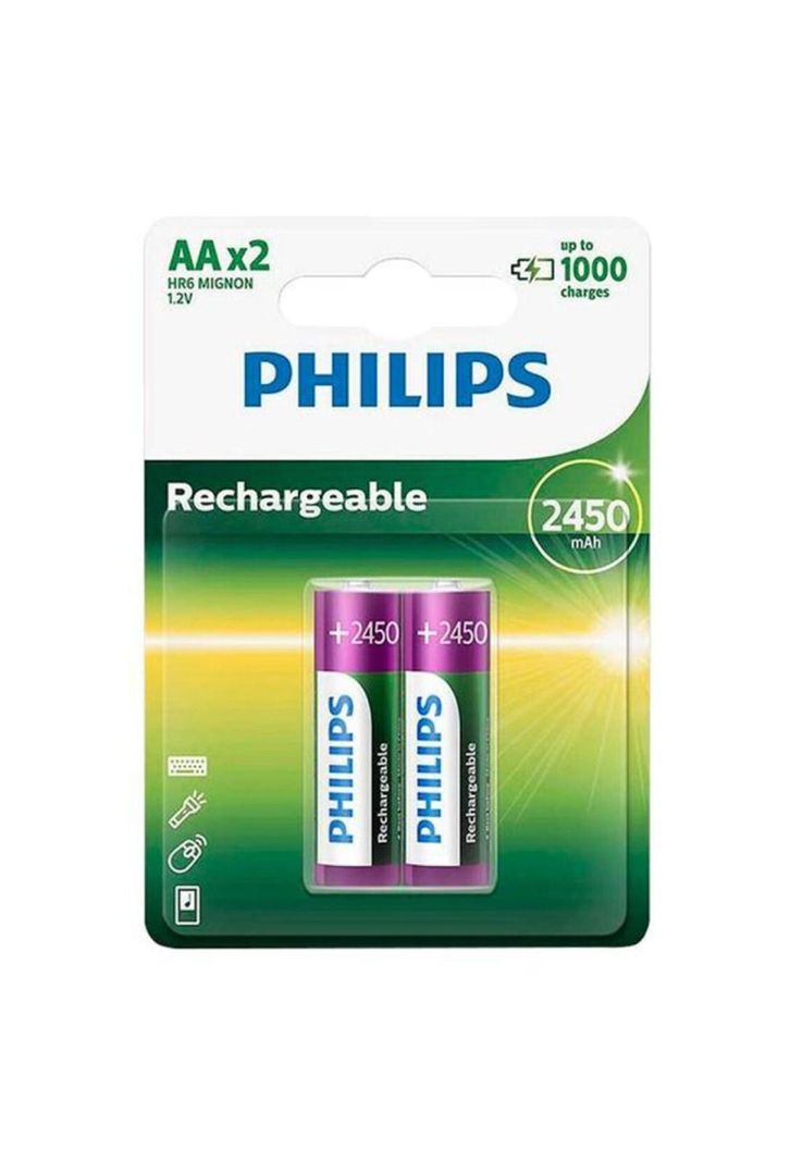 Philips Pila Recargable Ni-Mh Ready Aa 1000 Mah  BLISTER 2 pcs-0