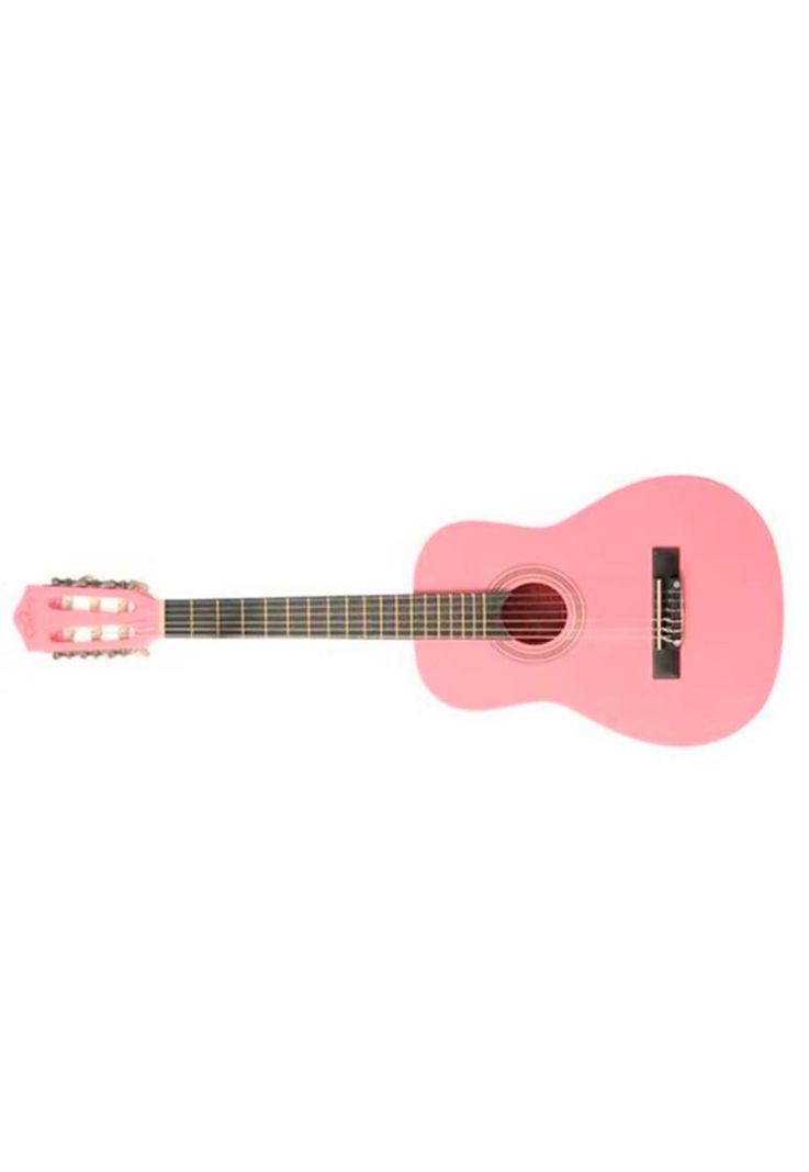 Guitarra Acústica Sevillana 30'' Con Funda Rosada-1