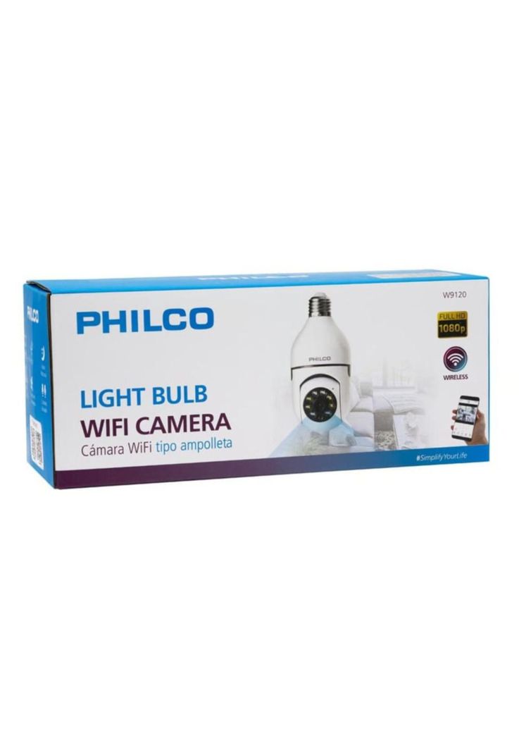 Cámara de Vigilancia Philco W9120, Wifi, Tipo Ampolleta, 2.0MP, Lente 3.6mm, Slot MicroSD-1