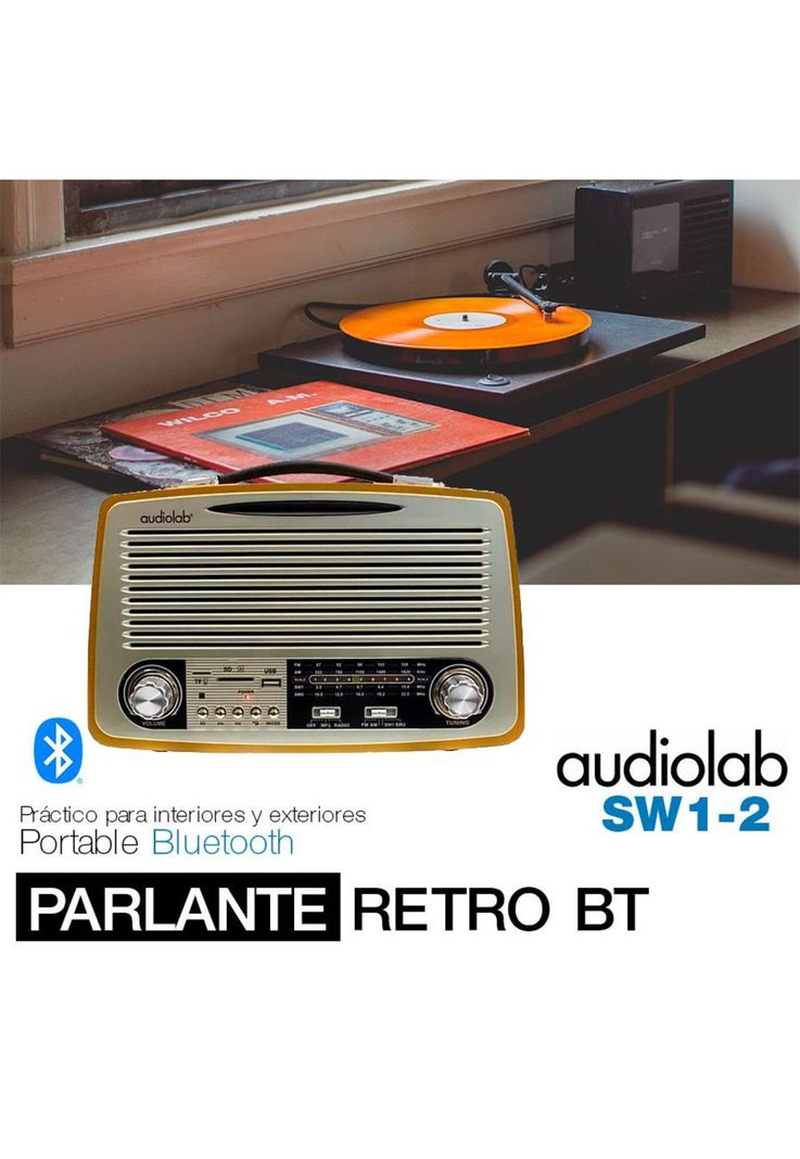Radio Retro Bluetooth 01 Audiolab Color Marrón-1