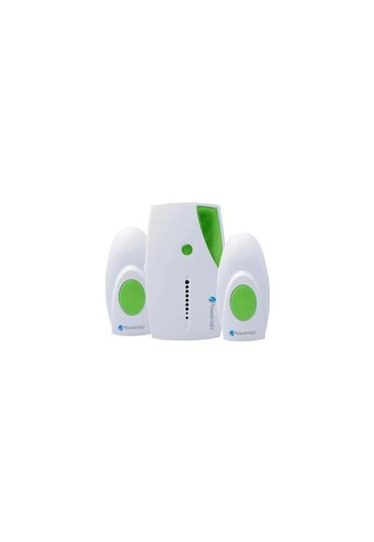 Timbre Inalambrico Powerlab Dual Door Bell Pack Color Blanco-2