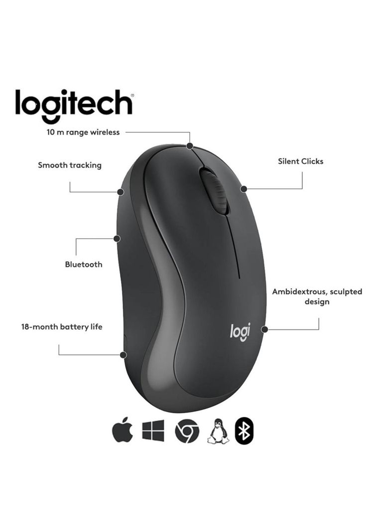 Mouse Inalambrico Logitech M240 Silencio Bluetooth-3
