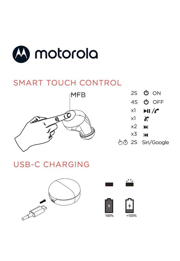 Audífonos Motorola Budbs 150 True Wireless In-Ear-3