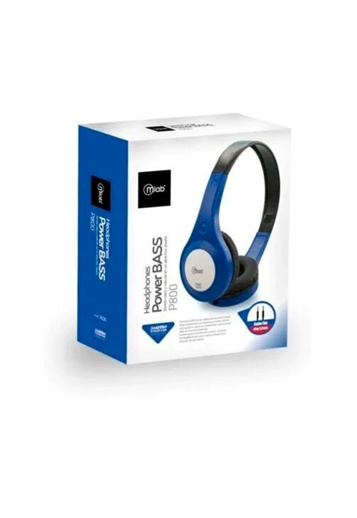 Audífono Alámbricos Headband P800 Azul Mlab-1