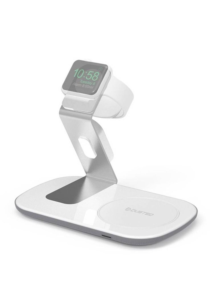 Base de carga Inalámbrica Dual Dusted para IPhone Apple Watch-0