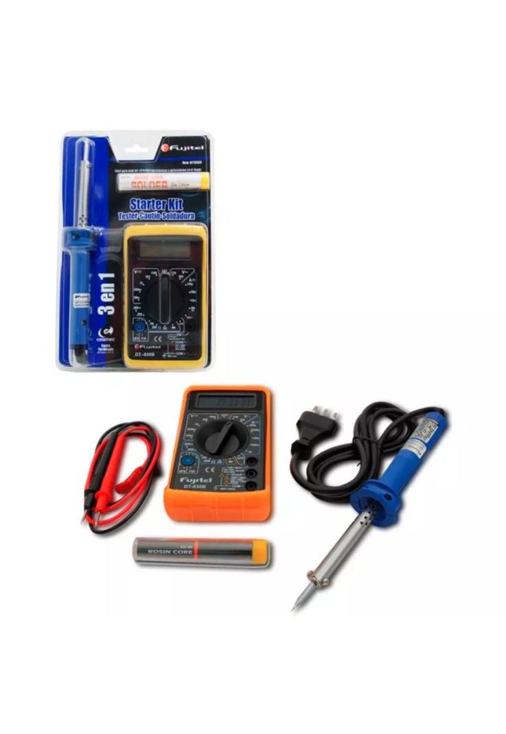 Kit Multitester Digital Cautin Electrico Fujitel Fx-0