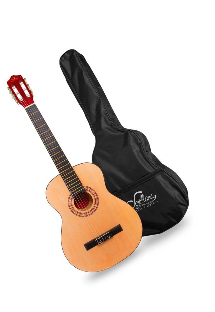 Guitarra Acústica Sevillana 30'' Con Funda Natural Mlab-1