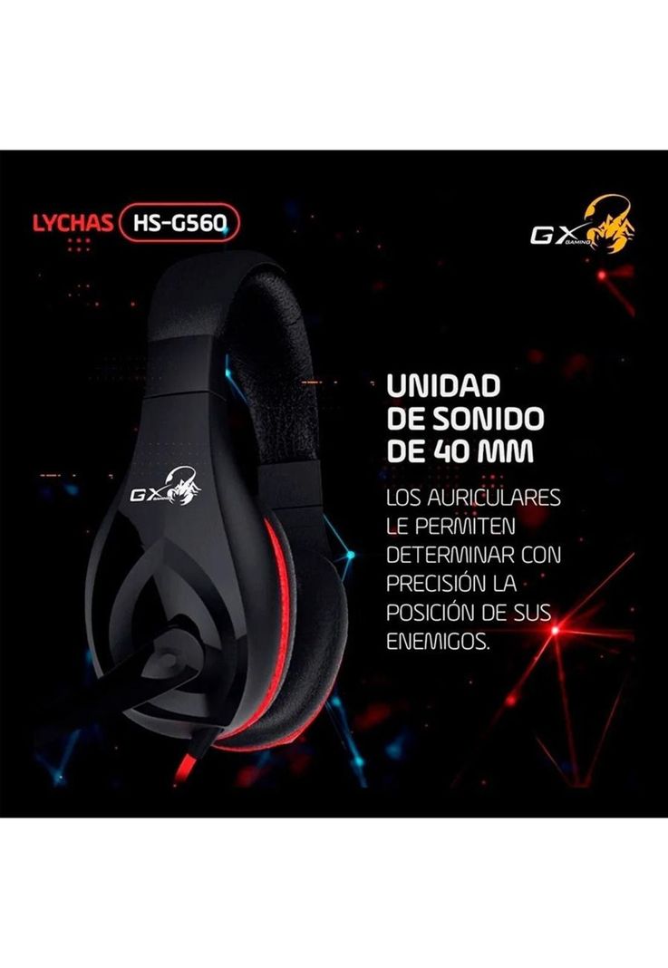 Audífonos Gaming Genius HS-G560 40MM 3.5MM Over-Ear-5