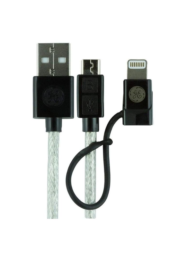 Cable 2 en 1 Micro USB Adaptador Lightning 0.90 Mts-0